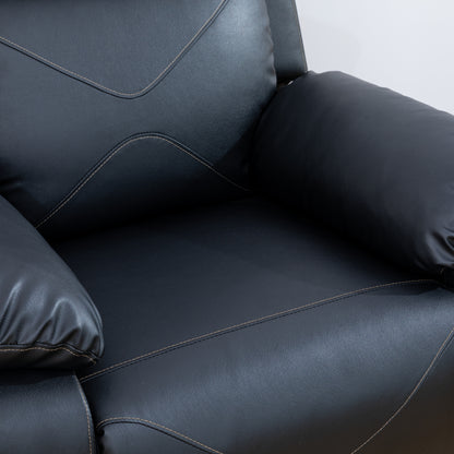 Watson Air Leather Reclining - Black