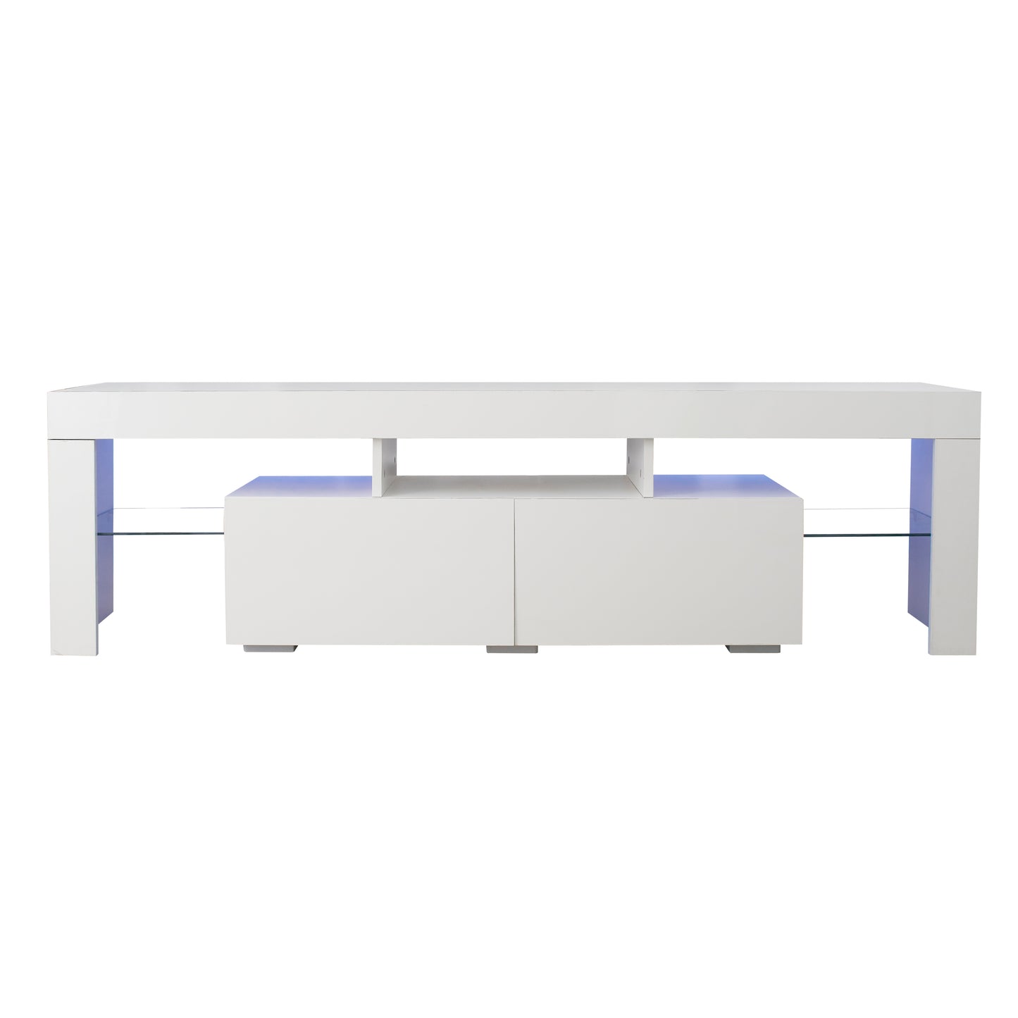 Wilson LED TV Stand TV w/Remote Control Lights - White