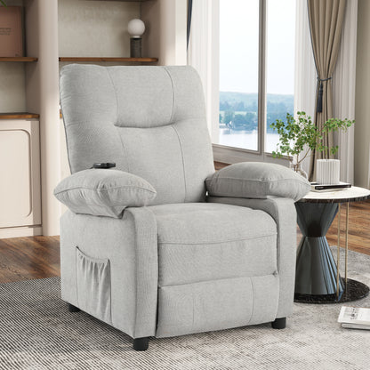 Aston Recliner Chair with Message and Heater - Gray