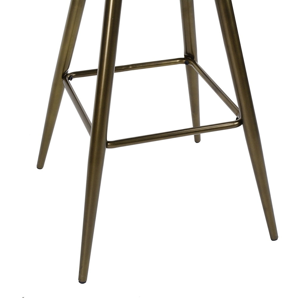 Bak Bar & Counter Stool - White & Gold Set of 2