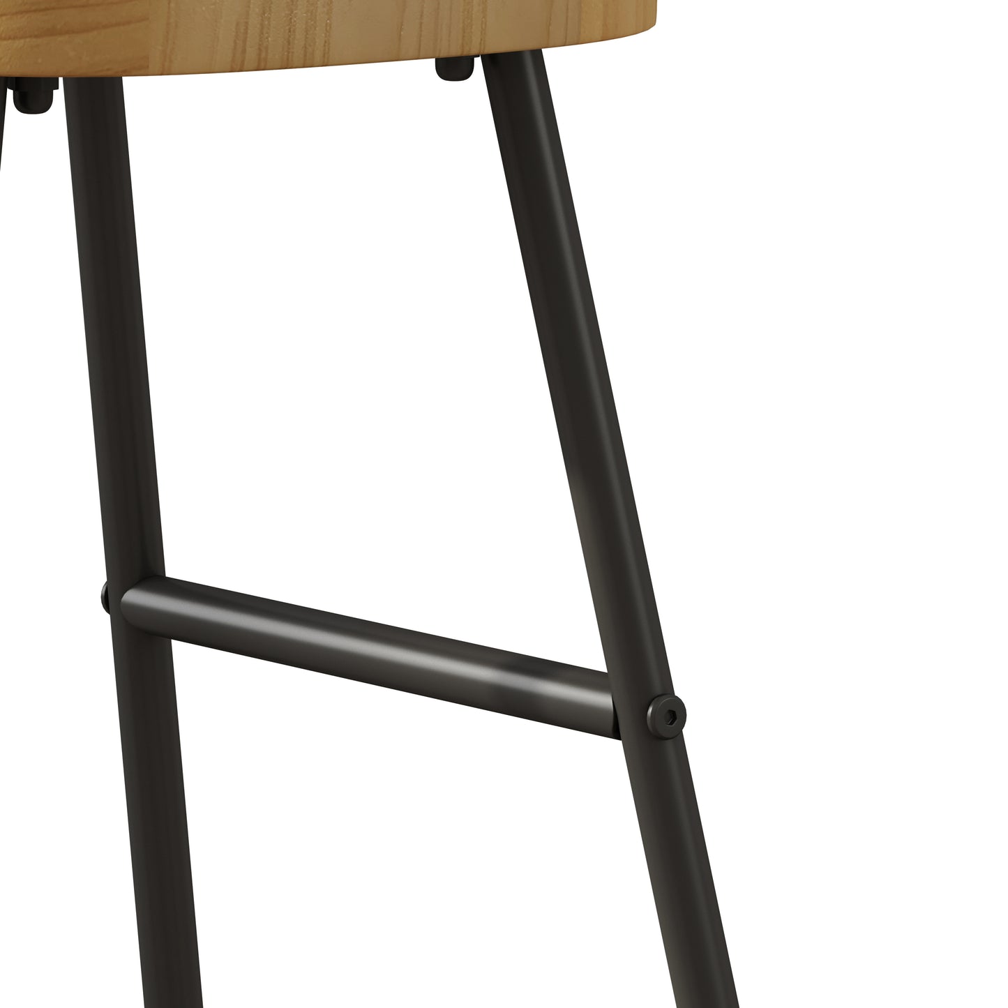 Stylish and Minimalist Bar Stools - Wood  Set of 2