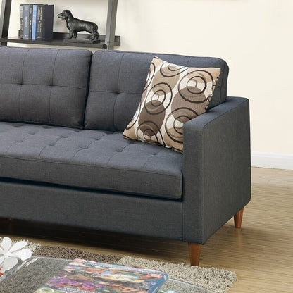 Zara Tufted Back Modular Sectionals Sofa - Blue