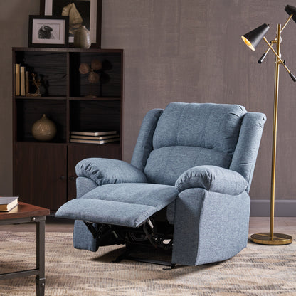 Cole Manual Recliner Chair - Navy Blue