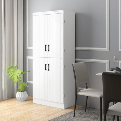 Frado Tall Freestanding Storage Cabinet - White