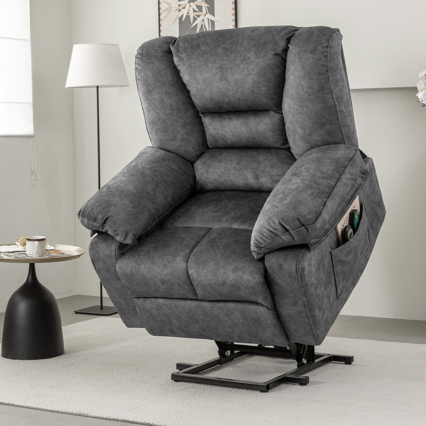 Harris Power Lift Recliner Chair with Massage - Gray