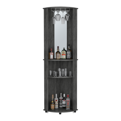 Rialto Corner Bar Cabinet - Smokey Oak