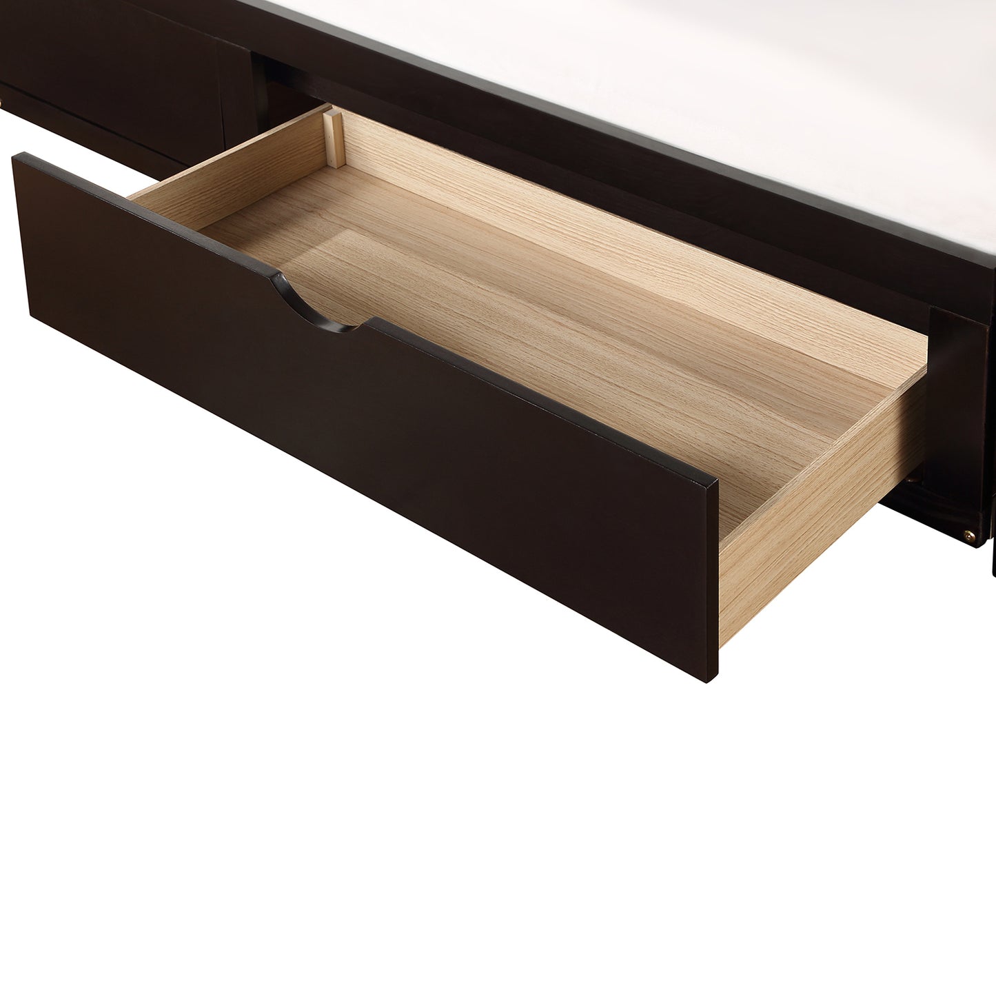 Urban Twin Size Wooden Daybed with 2 Drawers - Espresso