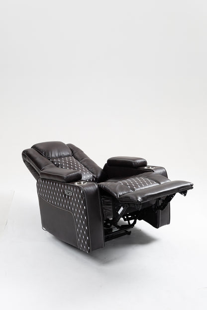 Warner II Power Recliner with Multifunctional Features - Brown