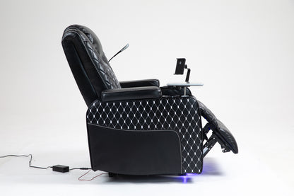 Warner One Power Recliner with Multifunctional Features - Black