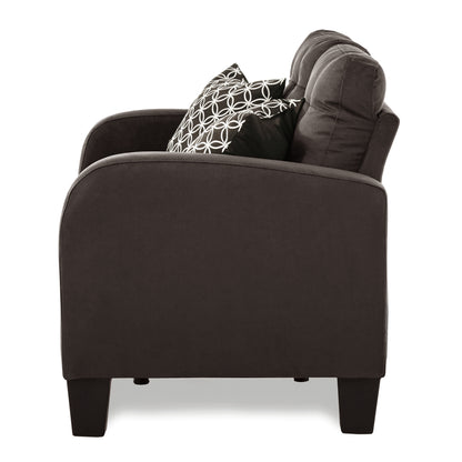 Ashton Fabric Loveseat - Chocolate