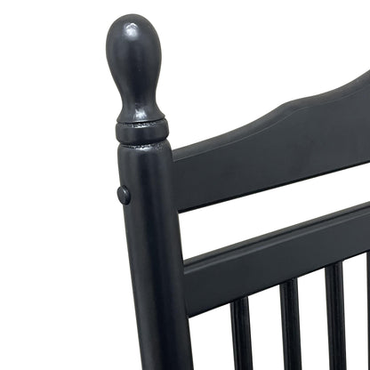 Lupe III Wooden Porch Rocker Chair - Black