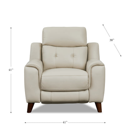 Torino Power Recliner Chair - Off White