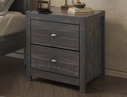 Yeti Solid wood Nightstand - Grey