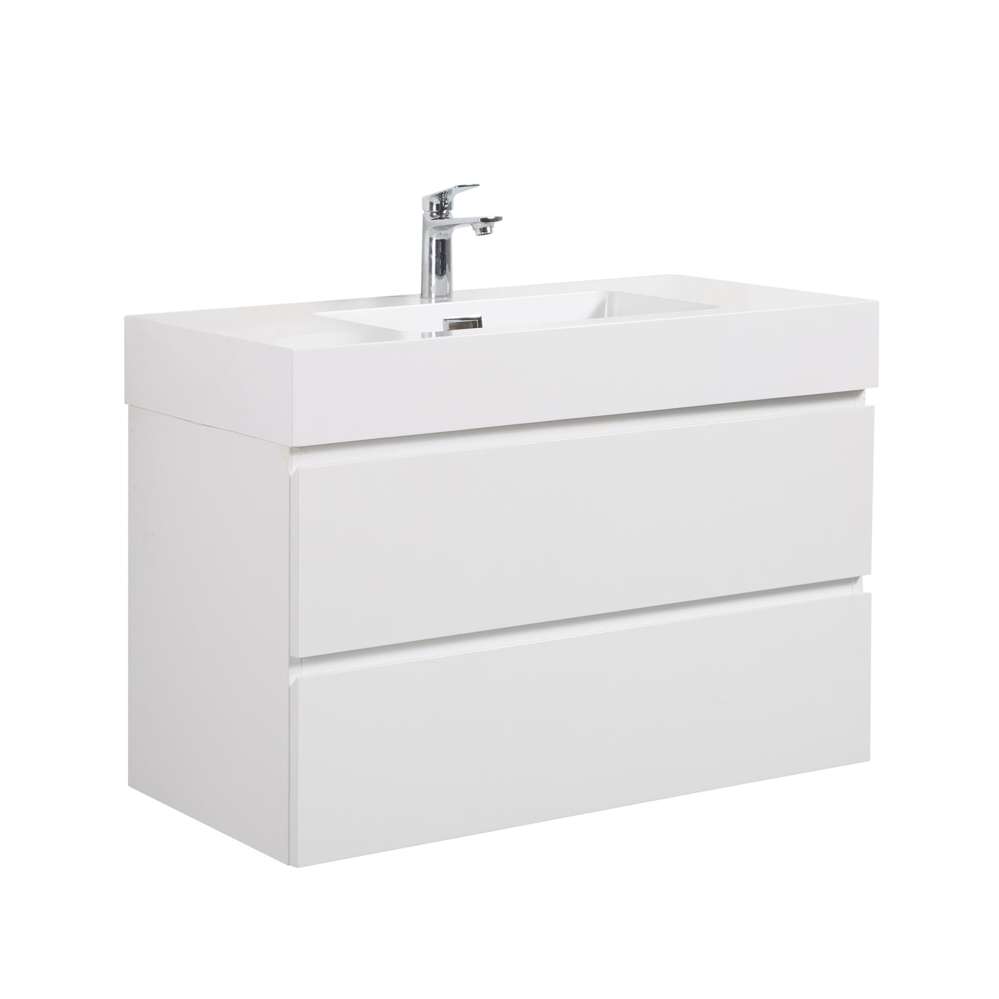 Alice 36" Bathroom Vanity with SinK Wall Mounted Floating -  White