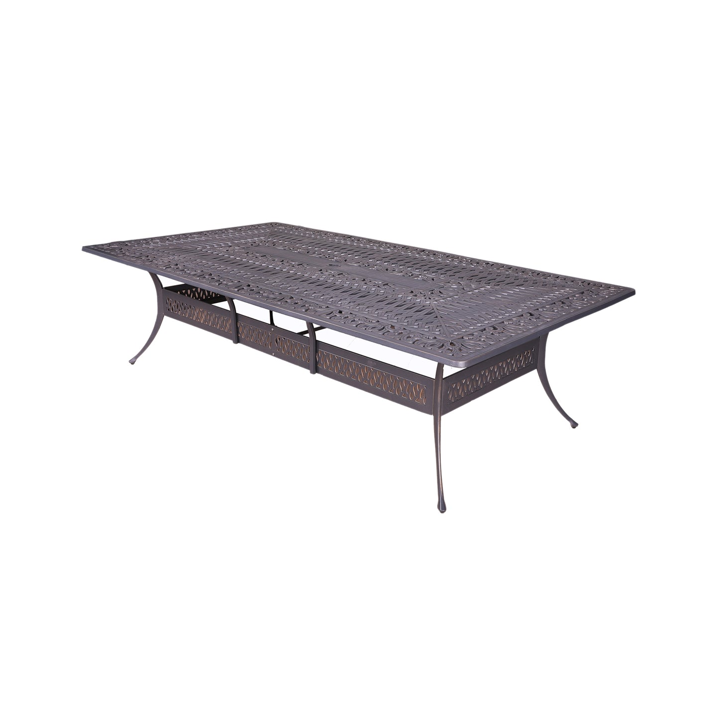 Tararo Patio Large Rectangle Table - Gunmetal