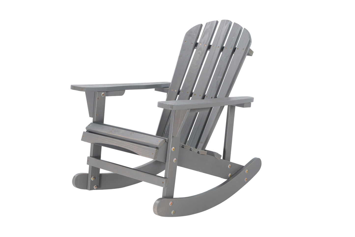 Garvin Adirondack Rocking Chair Solid Wood - Gray