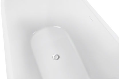 Maya 62" Acrylic Freestanding Soaking Bathtub  - White