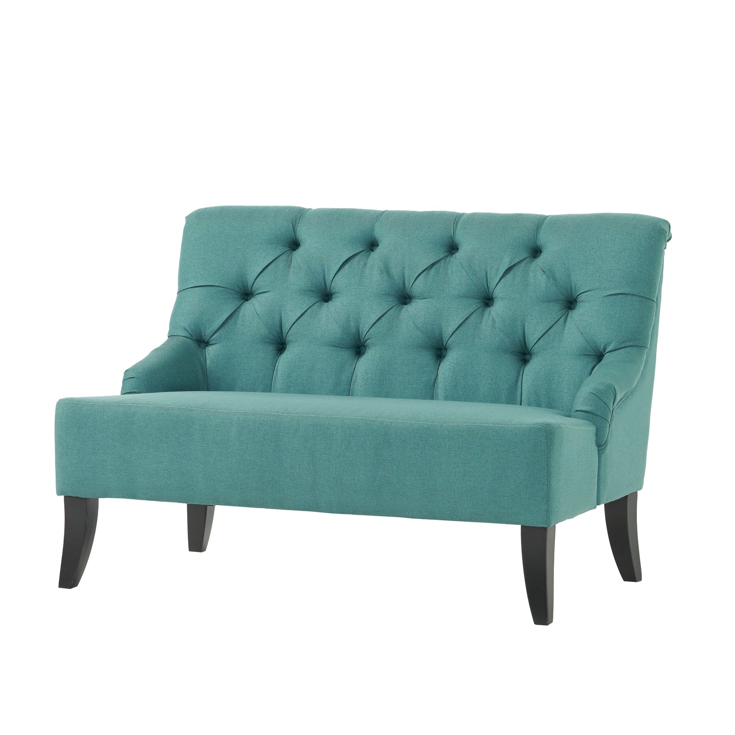 Nicole Velvet Loveseat - Teal