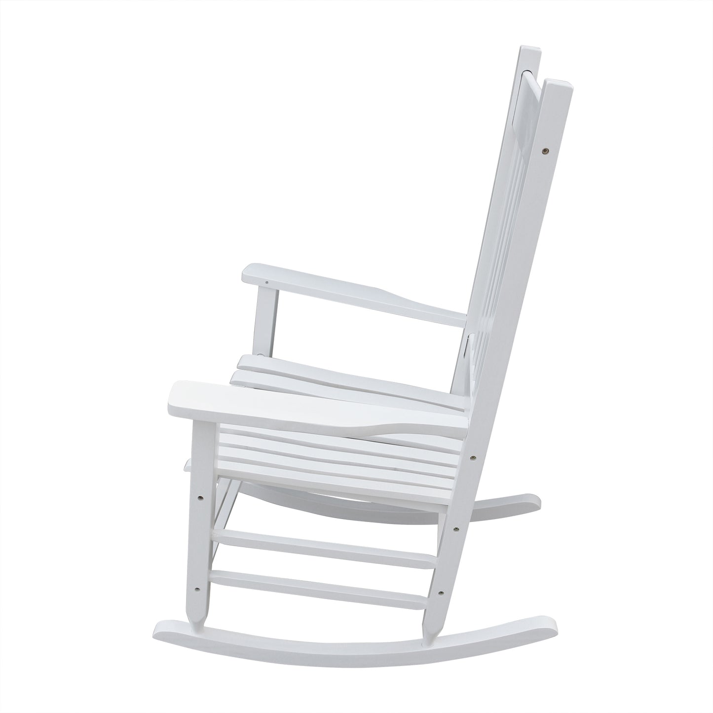 Lupe Wooden Porch Rocker Chair - White