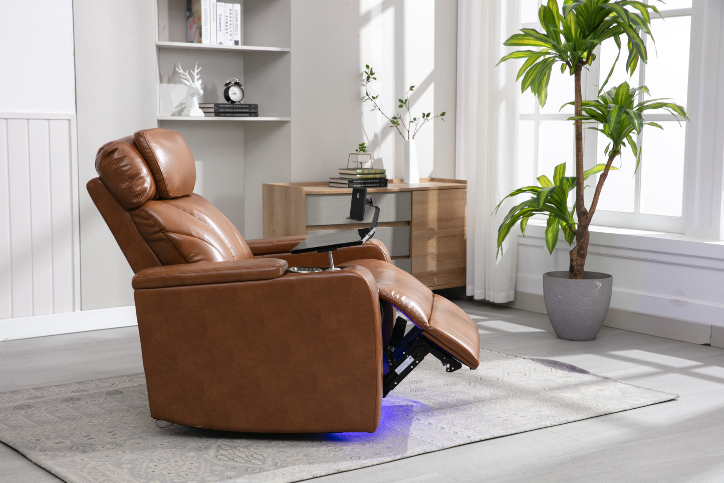 Orbit Power Motion Recliner -  Light Brown