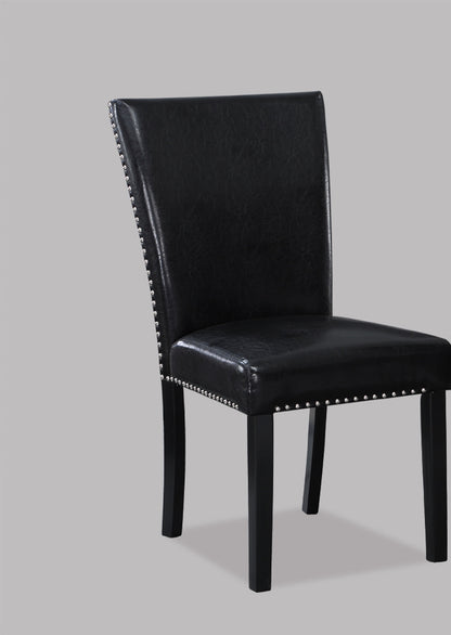 Webster Nailhead Trim Dining Chair (Set of 2) - Black