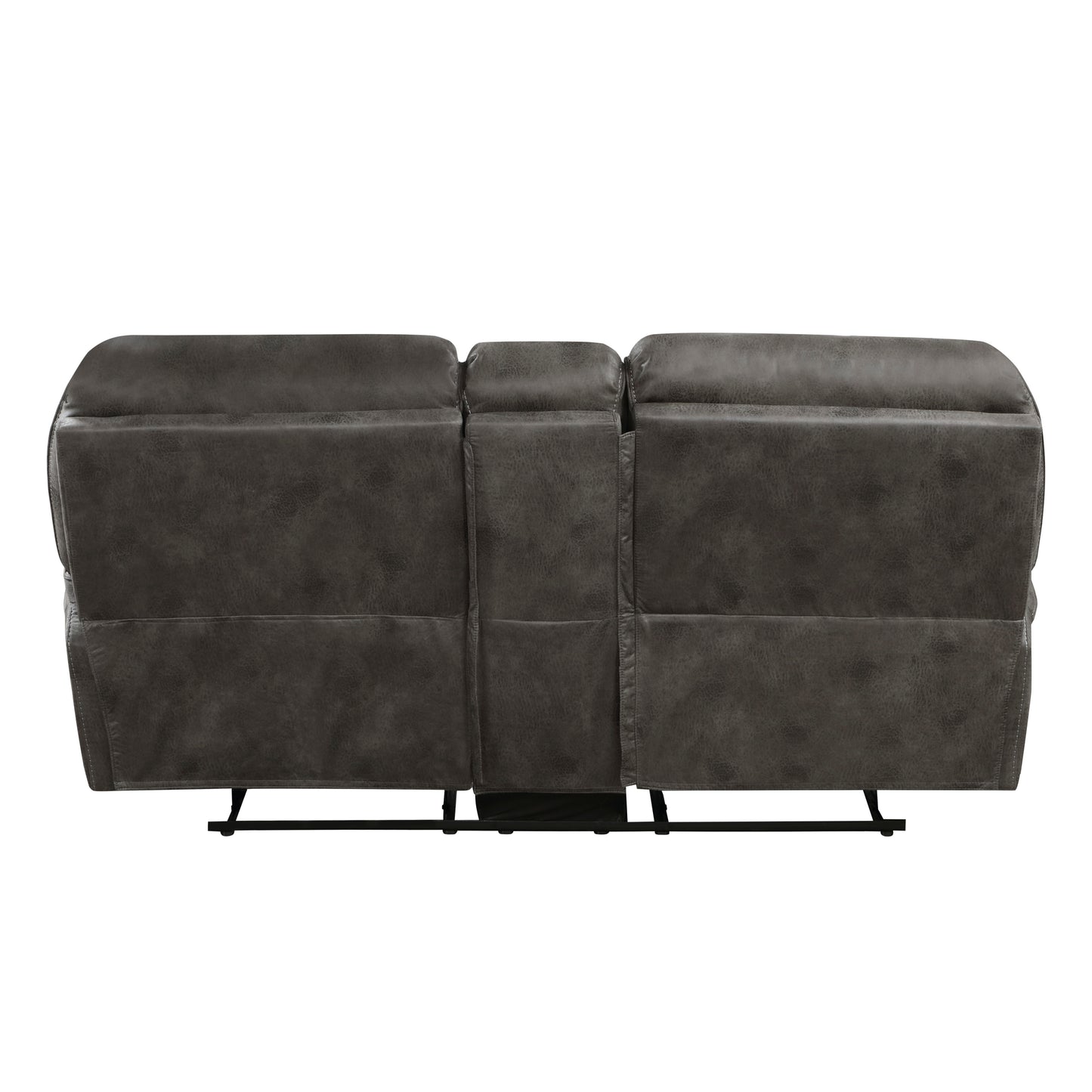 Sasha Reclining Microfiber Loveseat - Gray