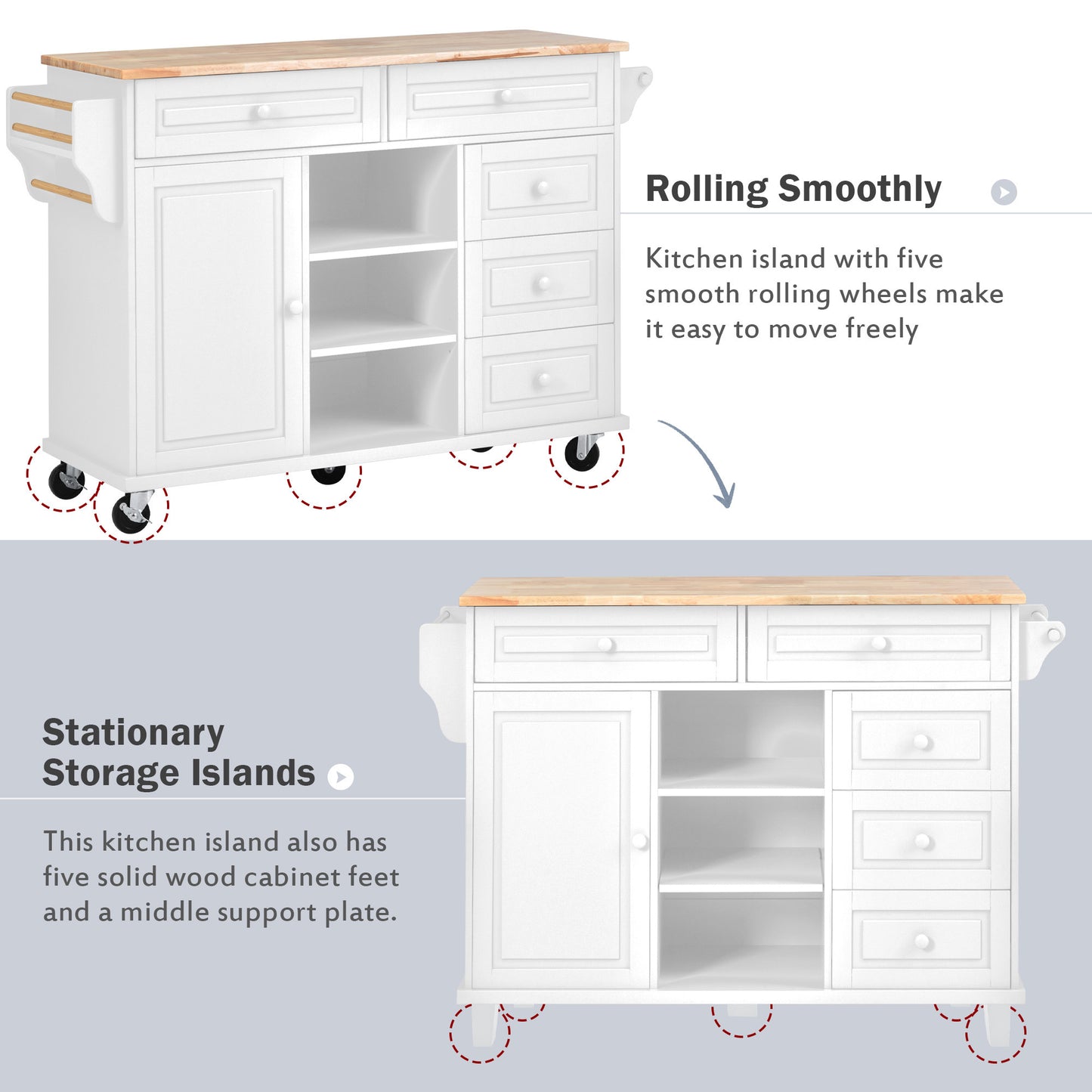 Pantry Mate Kitchen Cart - White