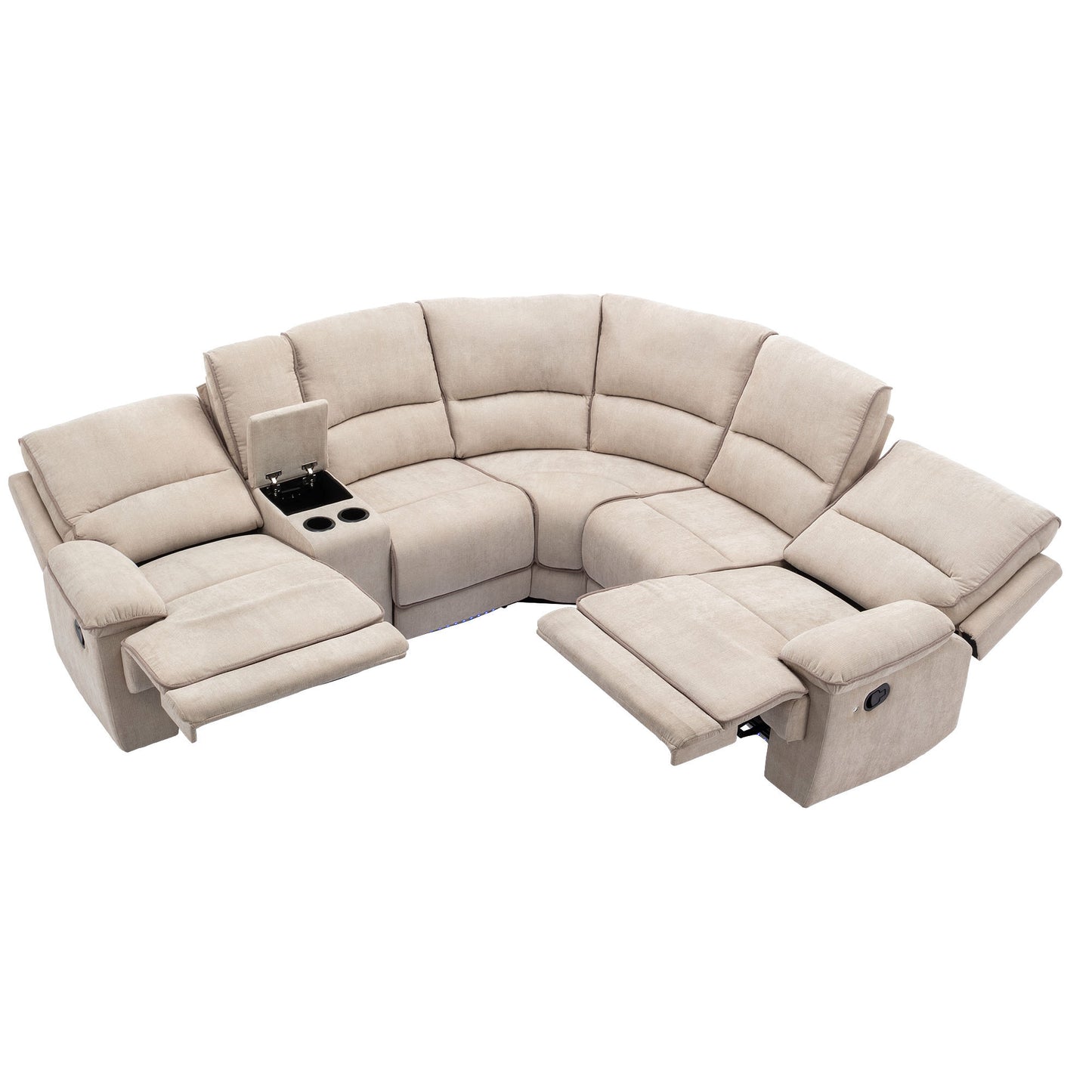 Omar Manual Reclining Set - Cream