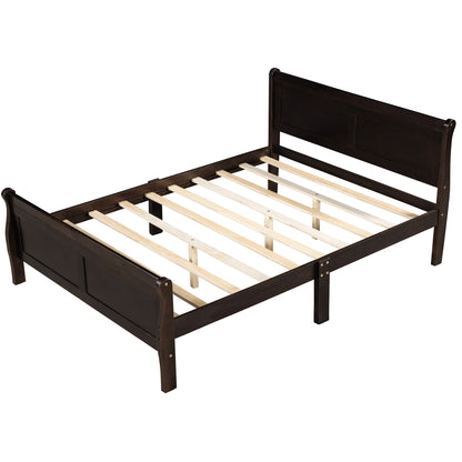 Urban Fusion Queen Size Wood Platform Bed - Espresso