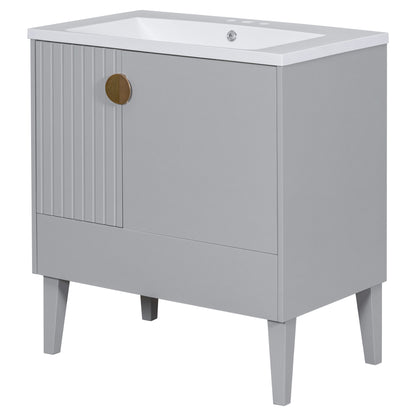 Dot Bathroom Vanity with Sink - Gray