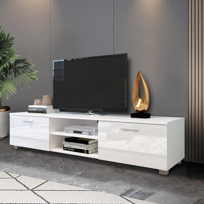 Jared TV Stand Media Console Entertainment Center - White