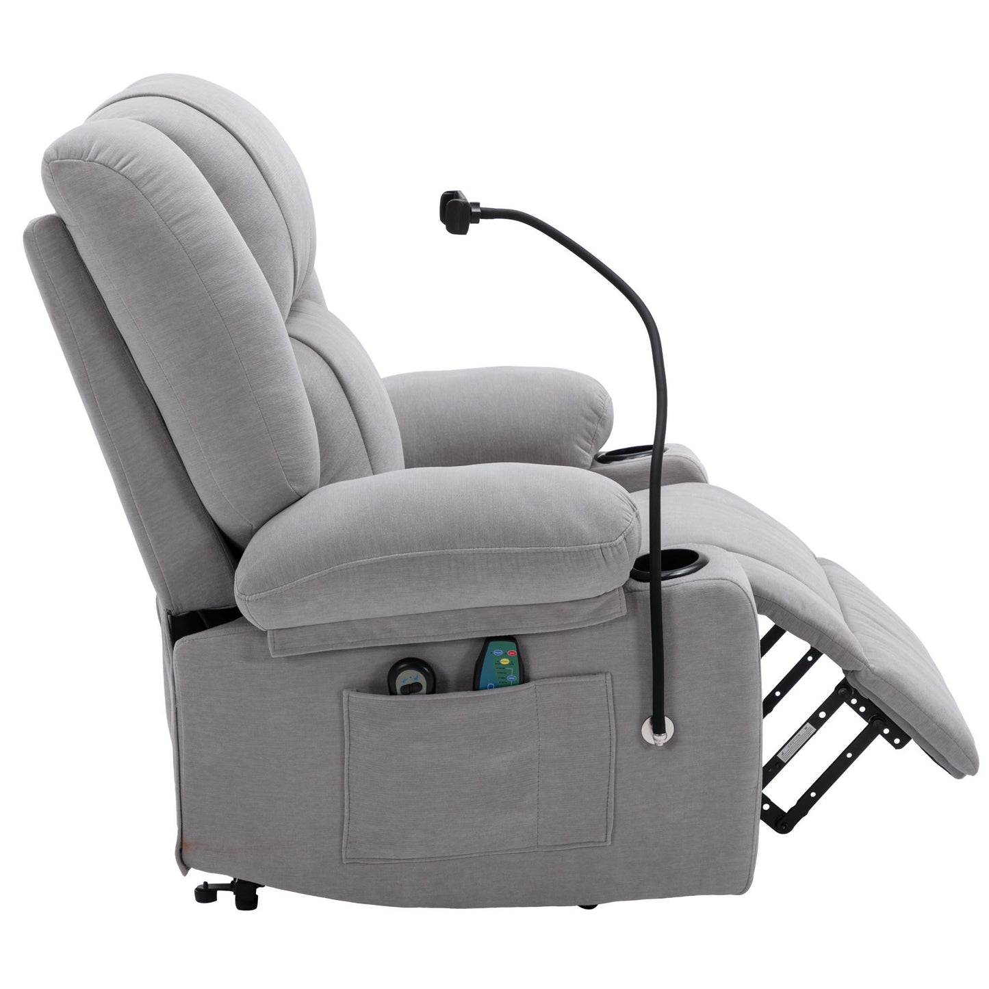 Dawson Power Lift Recliner with Massage - Gray