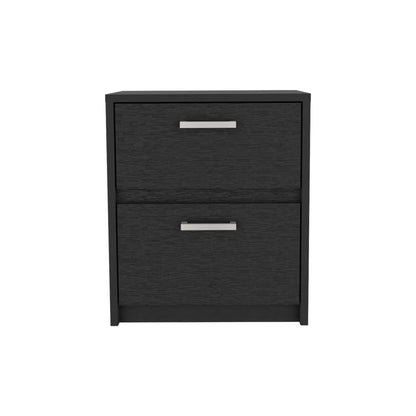 Trivor 2 Drawers Nightstand - Black