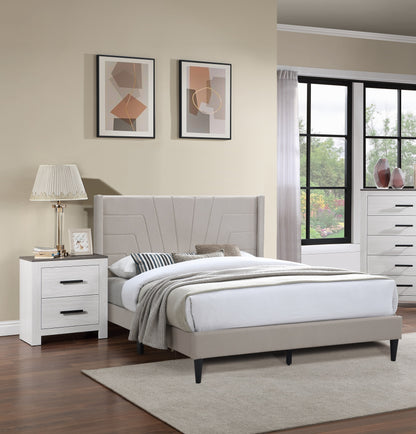 Tranet Queen Size Bed - Light Brown