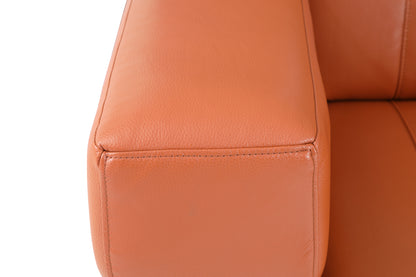 Meza Top Grain Italian Leather  Loveseat - Camel