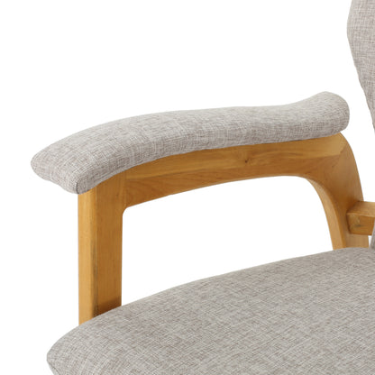 Indo Mid-Century Fabric Rocking Chair - Wheat