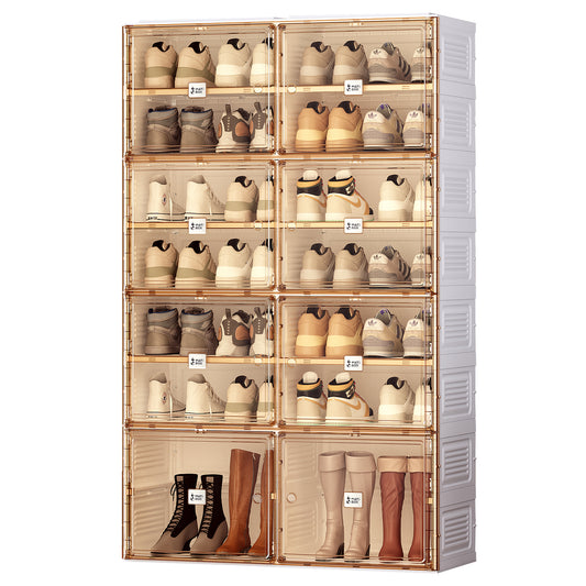 Unite Shoe Box for Closet Cabinet - Brown+White