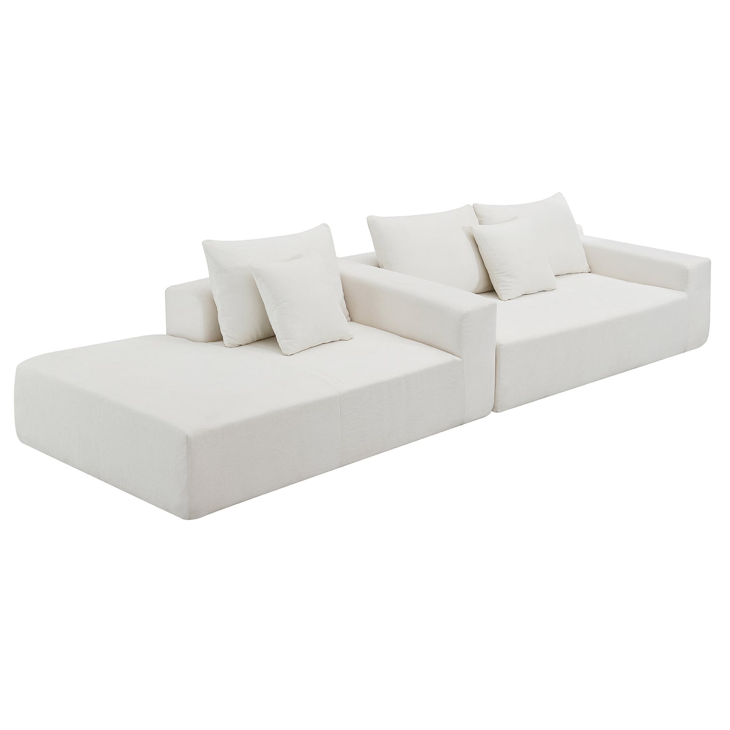 Zoe Modular Sectional Sofa Set - White