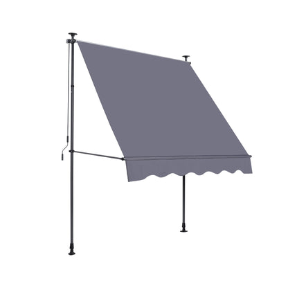 Vilma 118'' Manual Retractable Awning - Grey