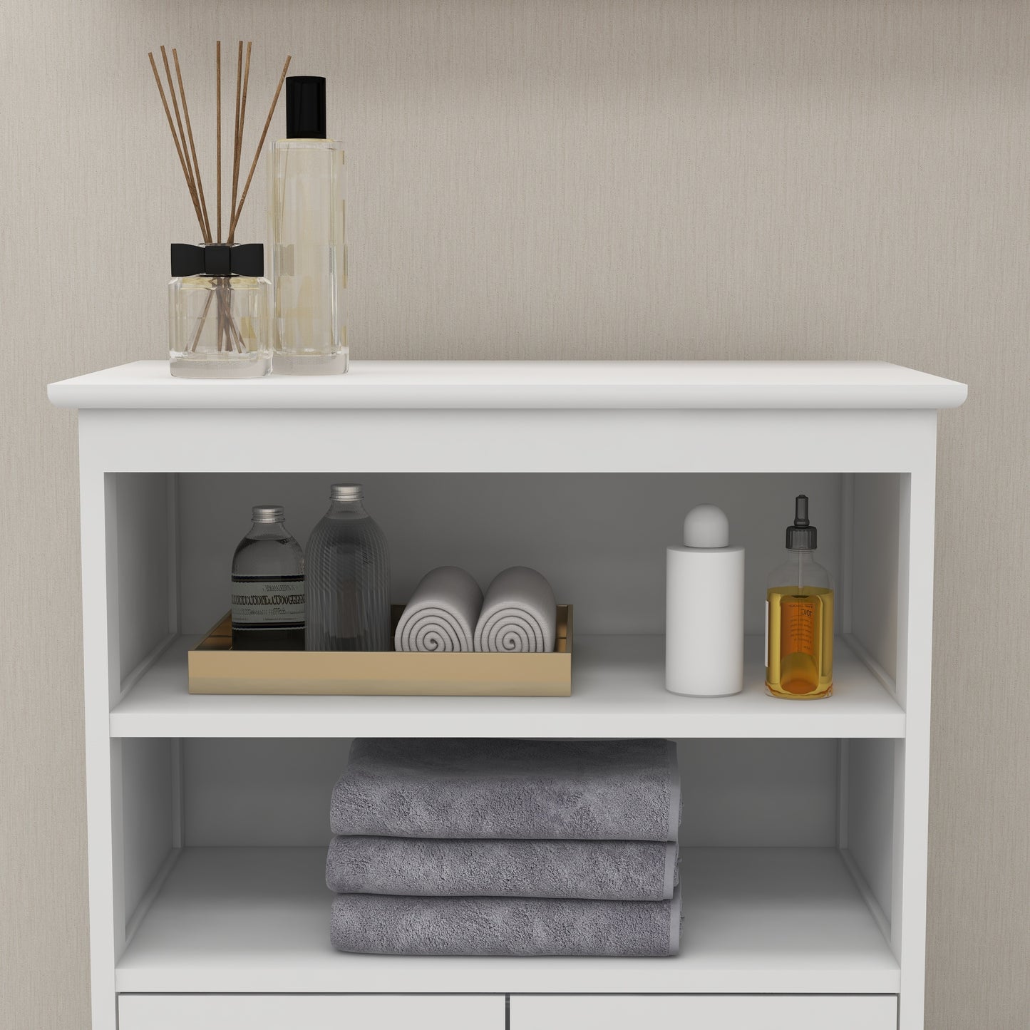 Myra 2 Doors Storage Cabinet - White