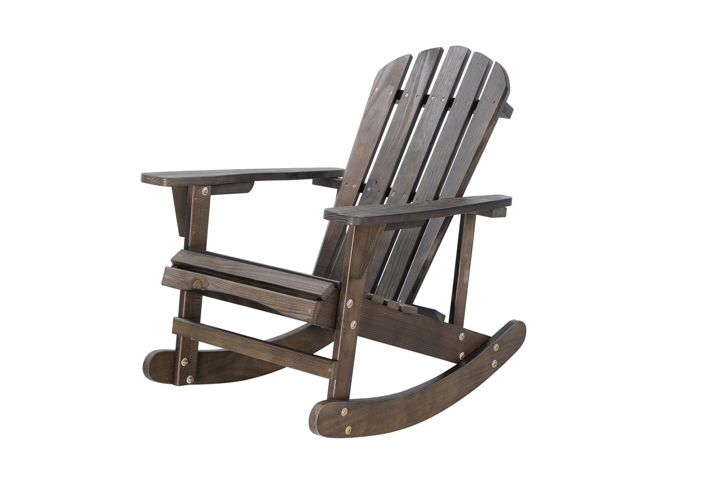 Garvin Adirondack Rocking Chair Solid Wood - Dark Brown