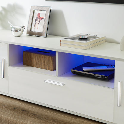 Oasis TV Stand with LED Lights - White