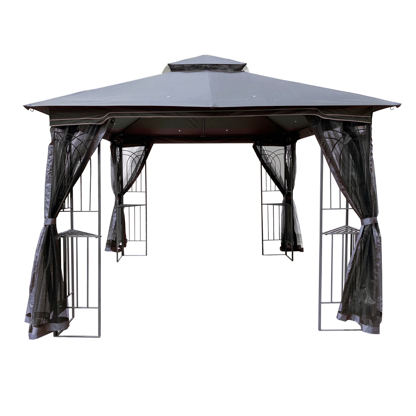 Zamora 10 x 10 ft Outdoor Patio Gazebo Canopy Tent - Gray