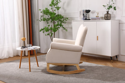 Jarvis Velvet Rocking Chair - Beige