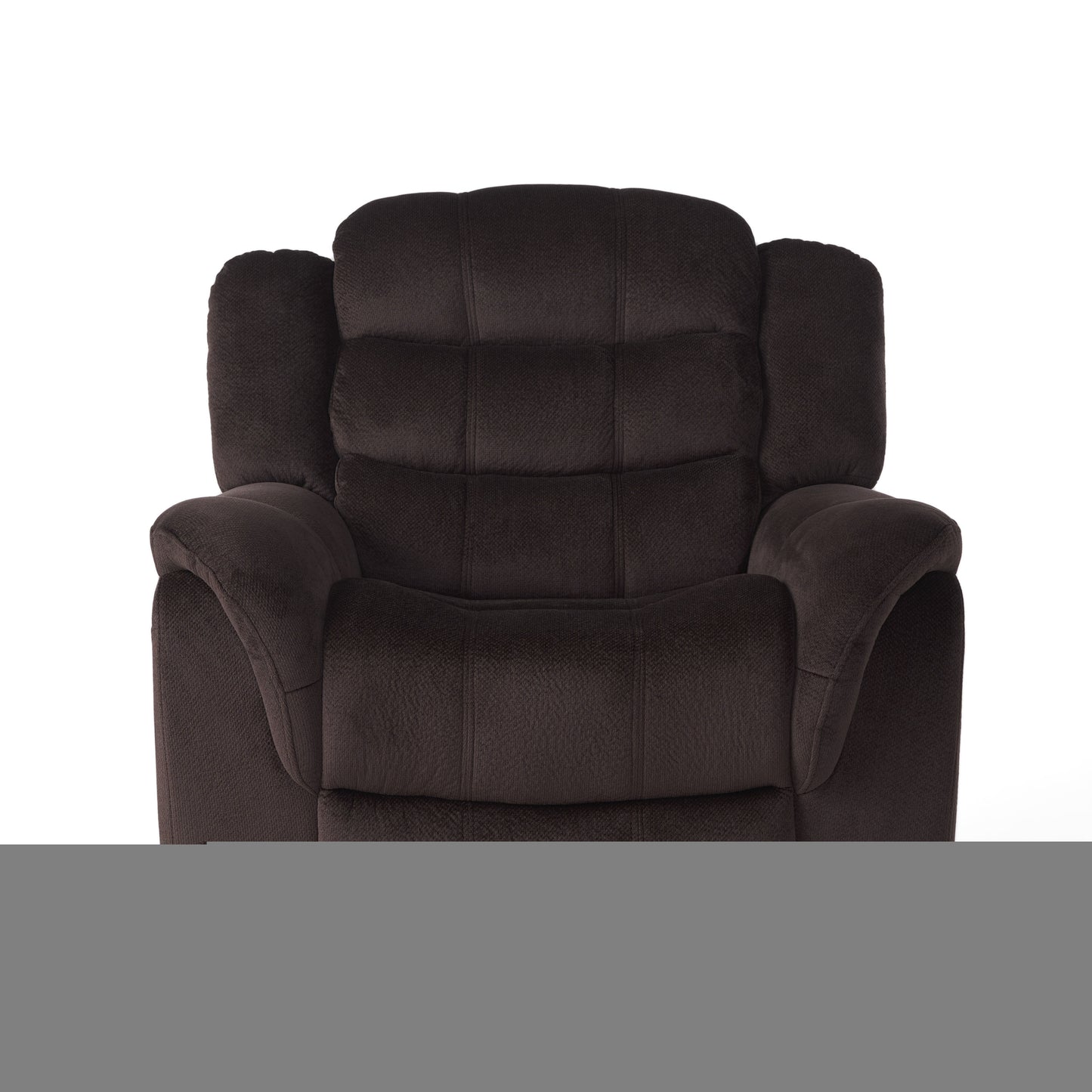 Wise Plush Fabric Glider Recliner Chair - Brown