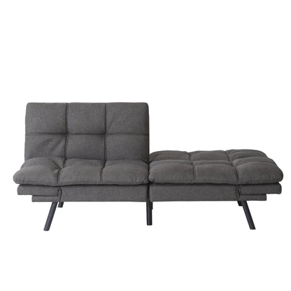 Koa Modern Convertible Memory Foam Futon Sofa Bed - Dark Grey