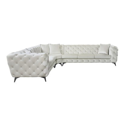 Atronia Sectional Sofa  w/4 Pillows - Beige