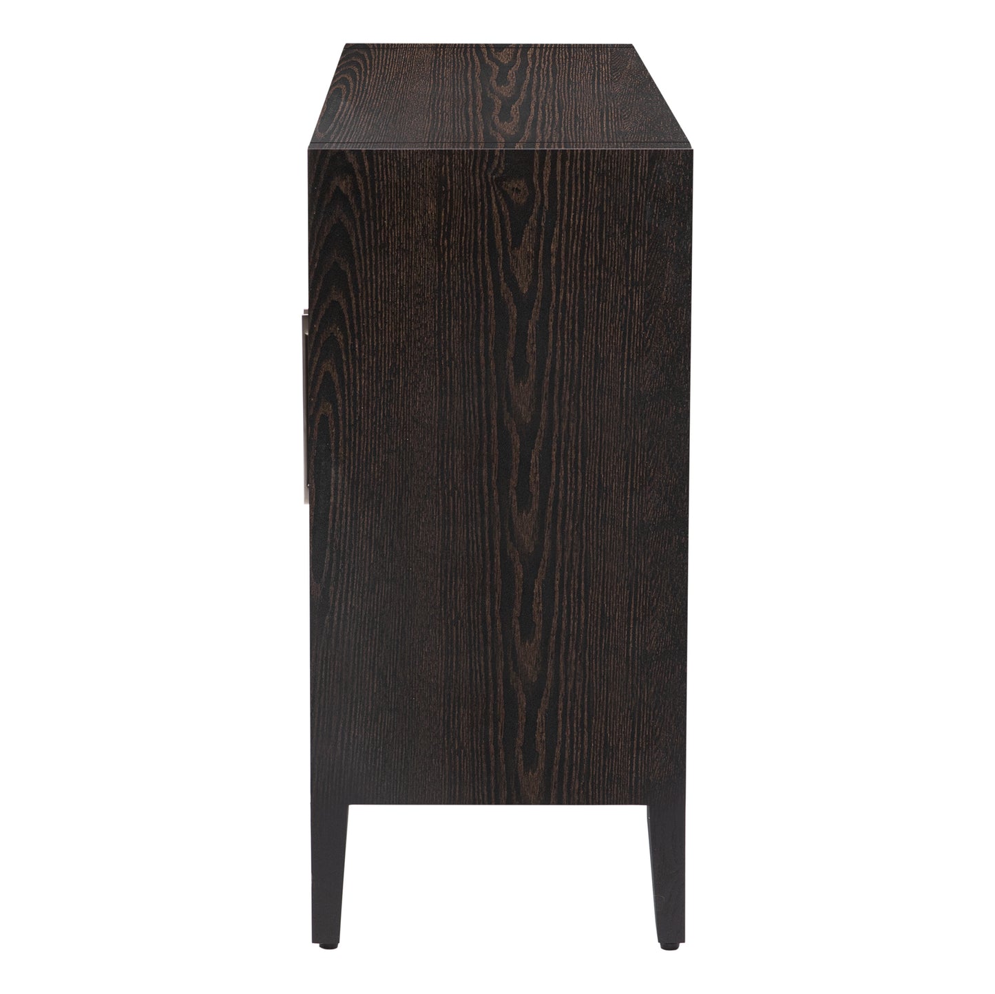 Finch Storage Cabinet with Tempered Glass - Brown