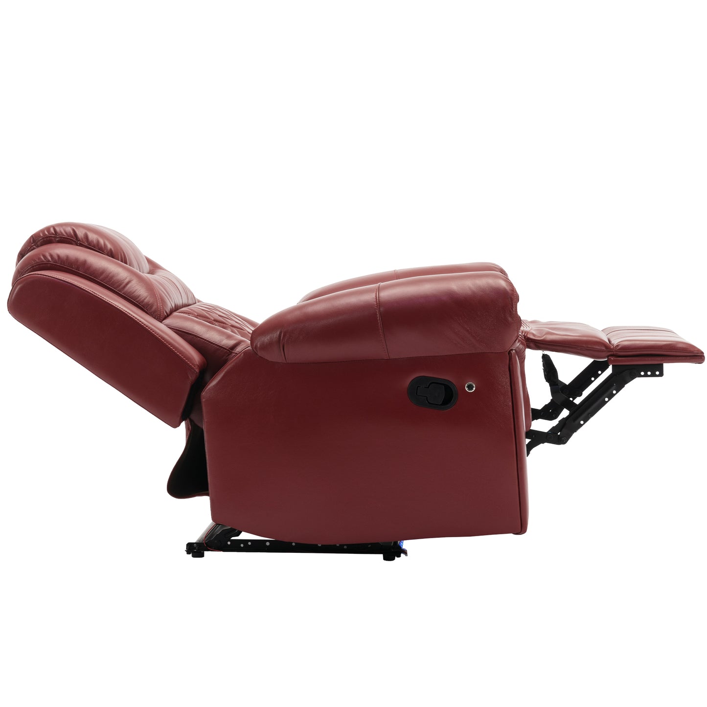 Milo Manual Recliner Chair with LED Light Strip - Red