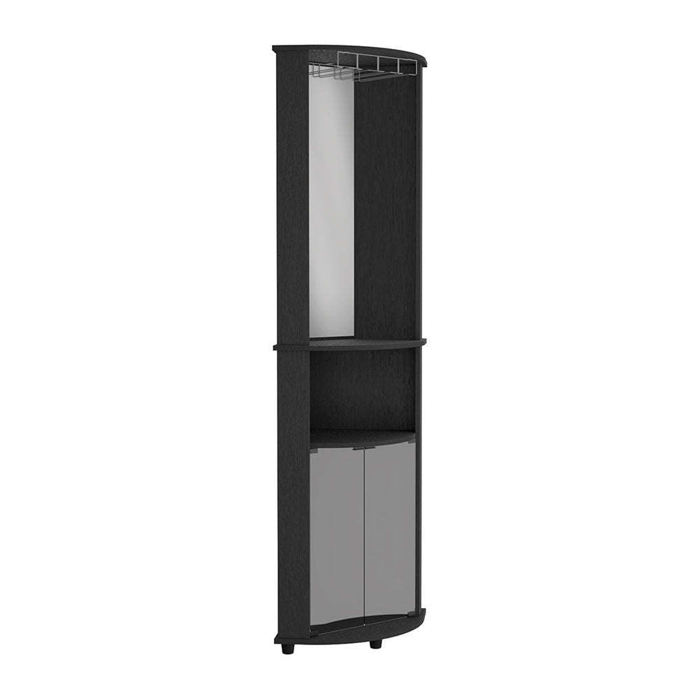 Leon Corner Bar Cabinet - Black